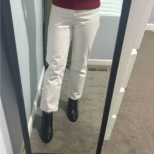 Levi's Women's White Straight Leg Jeans